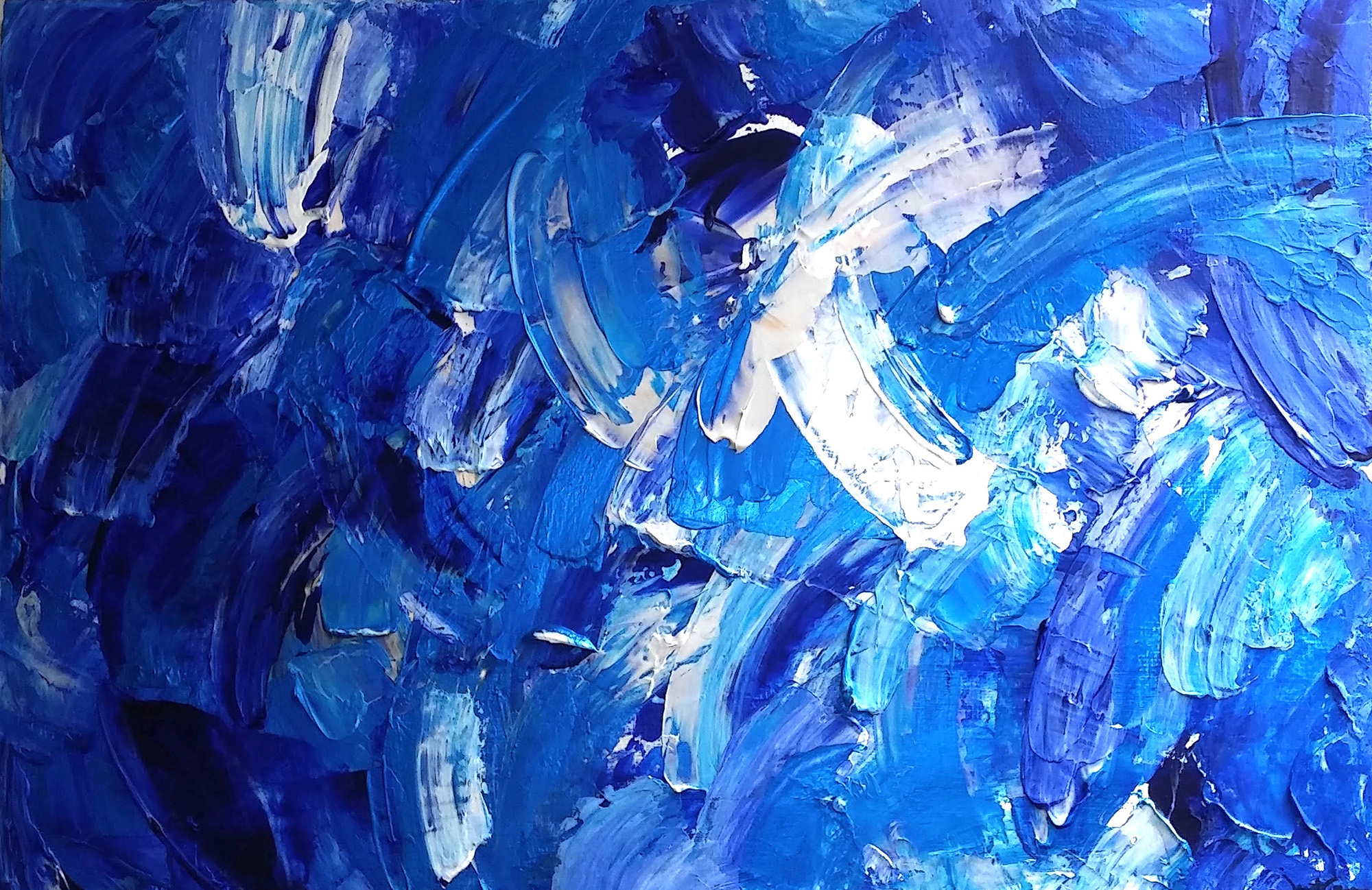 Blue Splash-Janet Gervers, Abstract Artist