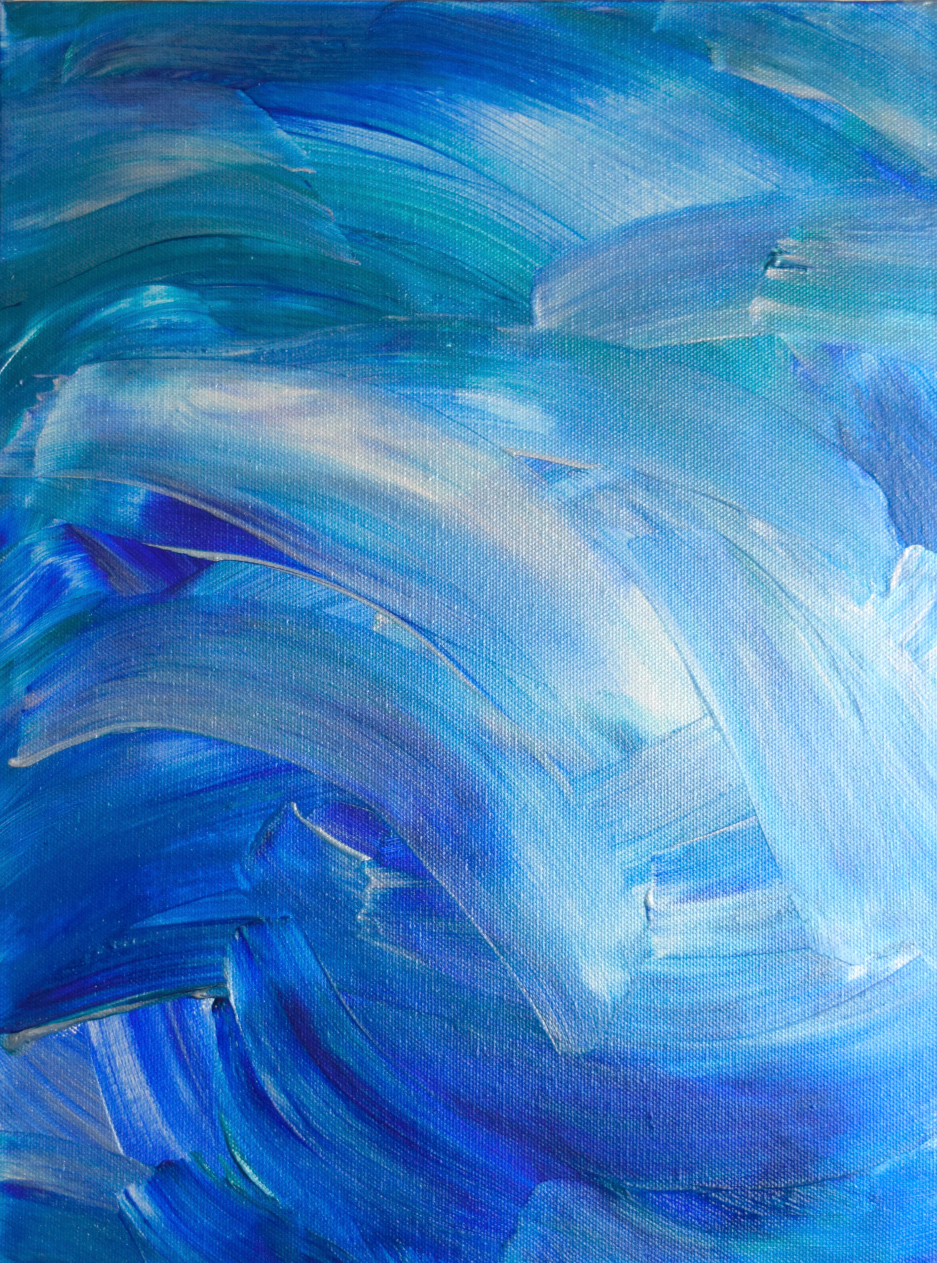 Blue Shimmer painting-Janet Gervers-2018