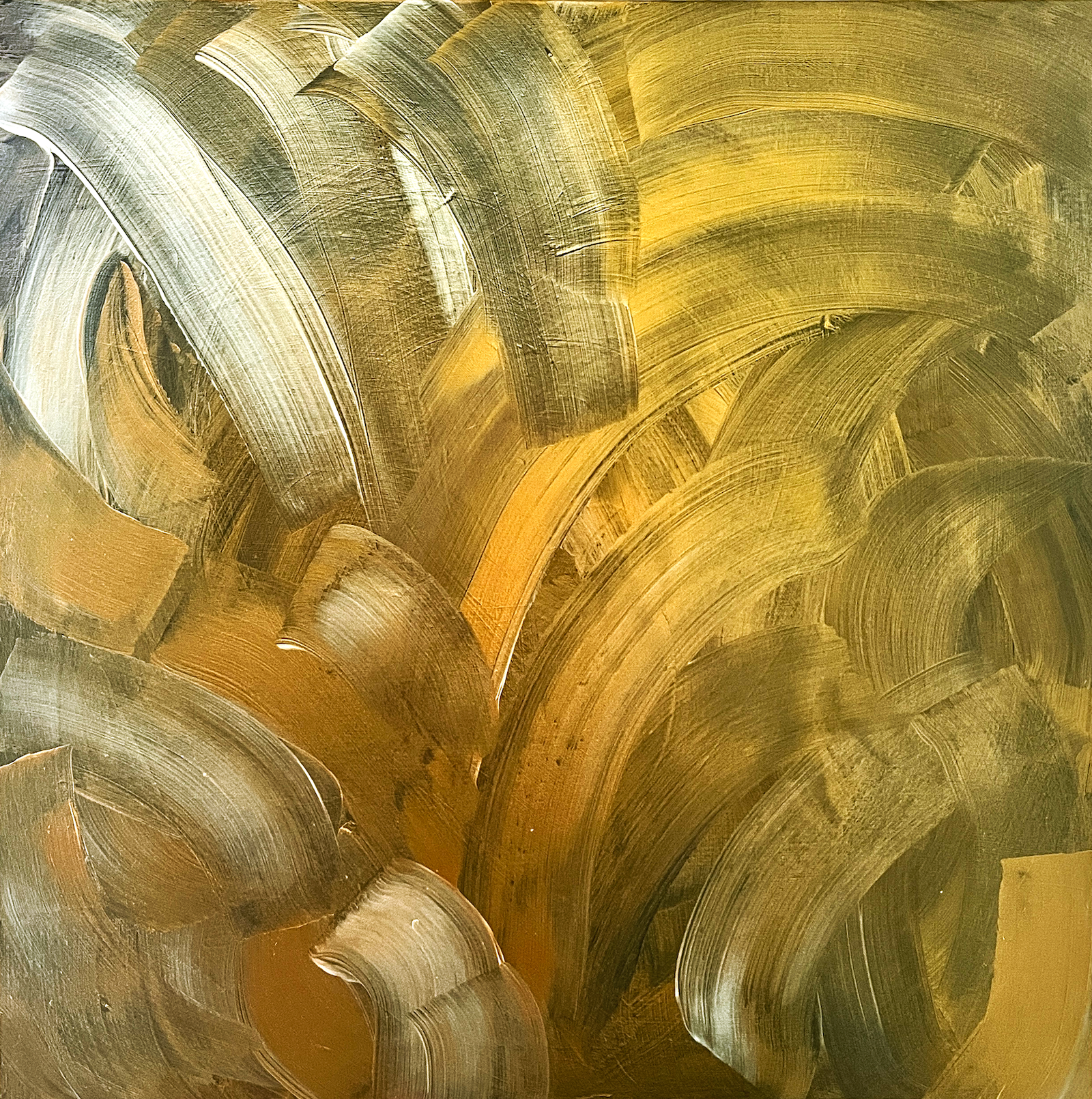 Gold Dance, painting by Janet-Gervers, 2024 Acrylic on Canvas